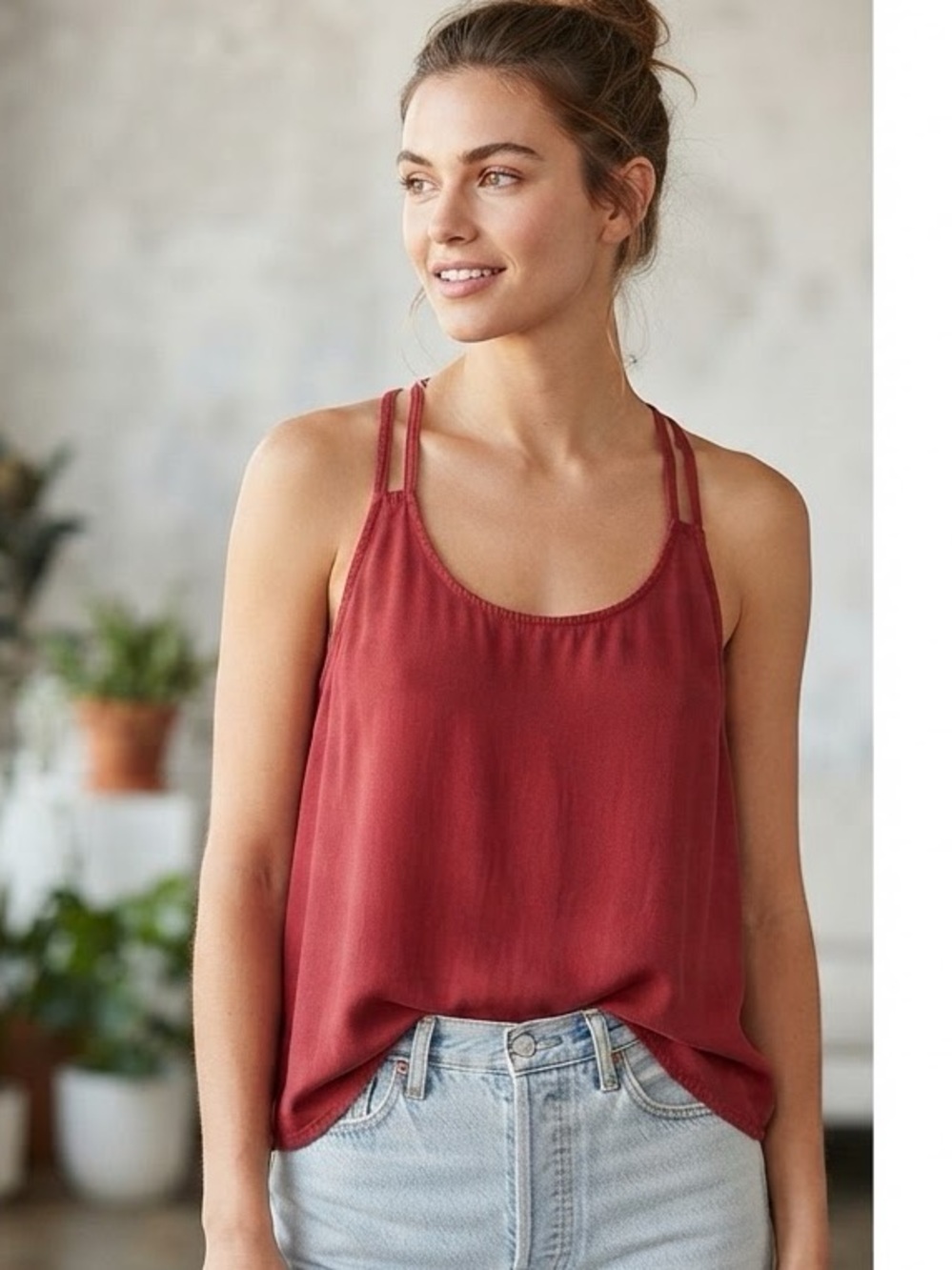 Mudd red large tank top